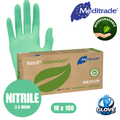 Nitril GreenGen Biodegradable Nitrile Examination Gloves – Green, (10x100)