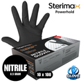 Sterimax Powerhold Black Diamond Grip Nitrile Glove - 1 Case (10x100)