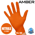 Amber - 8.5g Orange Diamond Grip Nitrile Gloves (10x100)