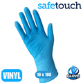 SafeTouch Blue Vinyl Gloves 1 Case (10x100)