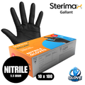 Sterimax Gallant® Black Nitrile Powder-Free Glove - 1 Case (10x100)