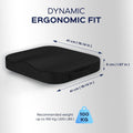 Orthopaedic Memory Foam Seat Cushion – Pressure Relief Comfort Cushion (Black Mesh)