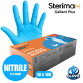 Sterimax Gallant® Blue Plus Nitrile Powder-Free Glove - 1 Case (10x100)
