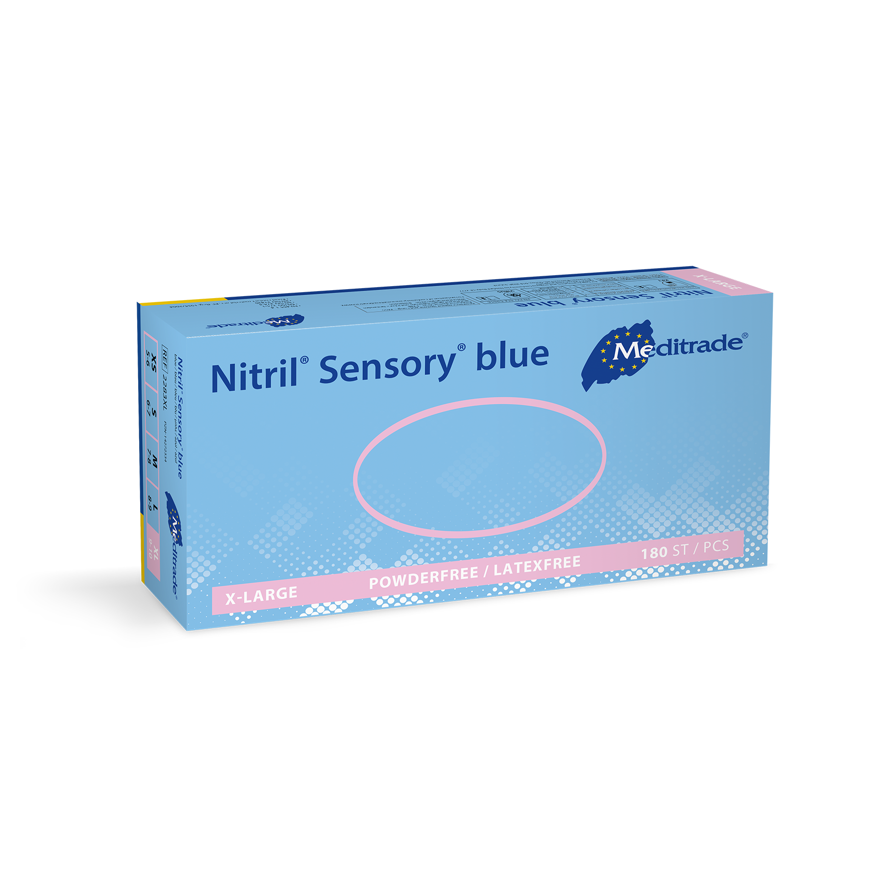 Meditrade Nitrile Sensory -  Blue Examination Gloves (10X200)