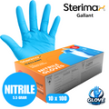 Sterimax Gallant® Blue Nitrile Powder-Free Glove - 1 Case (10x100)